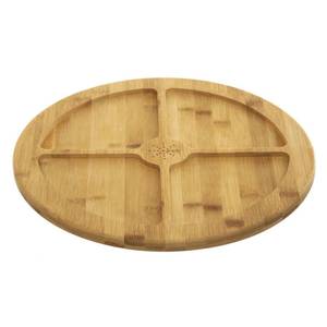 Snack-Tablett mit 4 Fächern Braun - Bambus - 35 x 3 x 35 cm