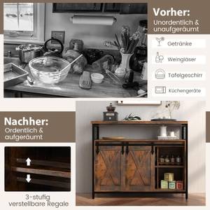 Kaffeebarschrank VH33504ORDE Braun - Holzwerkstoff - 33 x 80 x 100 cm