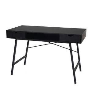 Schreibtisch E92 Schwarz - Metall - Holz teilmassiv - 120 x 76 x 60 cm