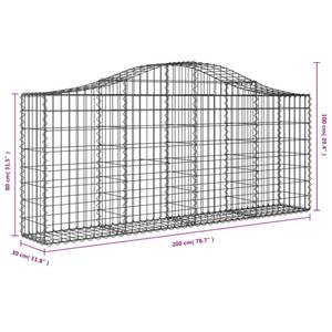 Panier de gabion 3017642-31 (lot de 8) 200 x 100 cm