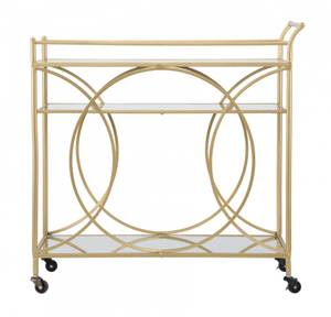 Rechteckiger Trolley Gold - Metall - 40 x 80 x 80 cm