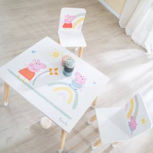 Kindersitzgruppe Peppa Pig Weiß - Holzwerkstoff - 60 x 54 x 50 cm