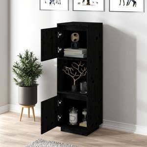 Highboard DE4436 Schwarz - Massivholz - 35 x 117 x 38 cm