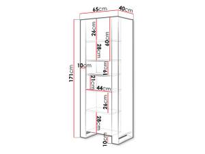 Vitrine Wood Braun - Holzwerkstoff - 171 x 171 x 65 cm