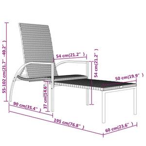 Sonnenliege (2er Set) 3010984 Braun