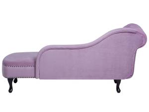 Chaise longue NIMES Noir - Mauve - Accoudoir monté à droite (vu de face) - Angle à gauche (vu de face) - Textile