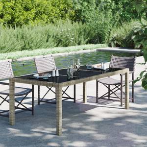 Gartentisch 3011702 Grau - Metall - Kunststoff - Polyrattan - 90 x 75 x 190 cm