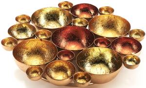 Kerzenhalter GOLDBUBBLE Gold - Metall - 27 x 4 x 27 cm