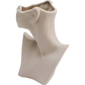 Vase Body Art Blanc - Céramique - 12 x 18 x 7 cm