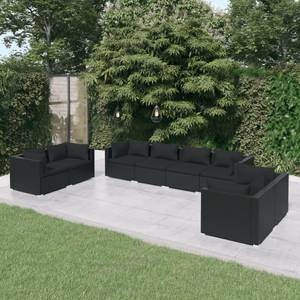 Garten-Lounge-Set (8-teilig) 3013635-17 Schwarz