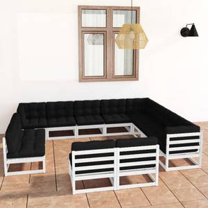 Garten-Lounge-Set (12-teilig) 3009851-2 Anthrazit - Weiß