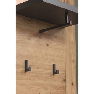 Wandgarderobe Follow Grau - Holz teilmassiv - 62 x 199 x 26 cm