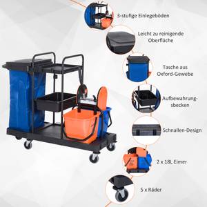 Hausmeisterwagen 720-008 Kunststoff - 64 x 103 x 111 cm