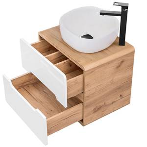 Waschtischunterschrank 60cm /40cm Becken Weiß - Holzwerkstoff - 60 x 68 x 46 cm