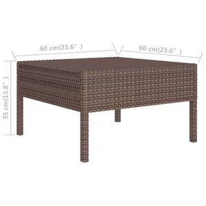 Garten-Lounge-Set (6-teilig) 3009677-3 Braun - Weiß