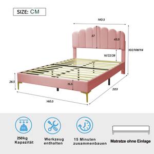 Lit double M237 Rose foncé