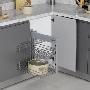 Ecksystem für Küchenschrank Suprastar Grau - Metall - 54 x 31 x 64 cm