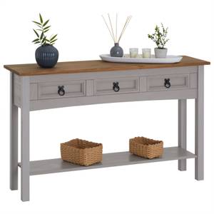 Table console RAMON Gris - Bois massif - 122 x 73 x 32 cm