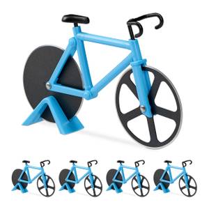 5 x Fahrrad Pizzaschneider blau Schwarz - Blau