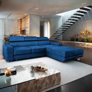 Ecksofa NOTO L-S Blau - Ecke davorstehend links