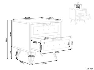 Beistelltisch ARKAN Schwarz - Braun - Holzwerkstoff - 45 x 48 x 39 cm