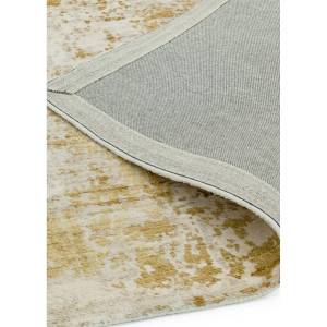 Tapis de salon moderne fait main BYGAT Jaune - 120 x 170 cm