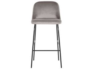 Tabouret de bar NEKOMA Noir - Gris - Gris lumineux