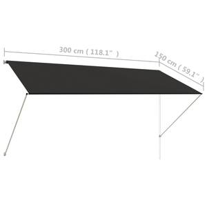 Einziehbare Markise 3001277-2 Anthrazit - Breite: 300 cm