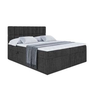 Boxspringbett MIAMI Schwarz - Breite: 180 cm - H4