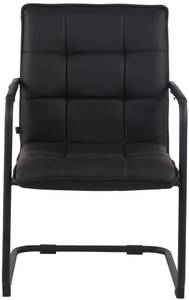 Chaise de salle à manger Gandia Lot de 2 Noir - Cuir synthétique - 57 x 89 x 64 cm