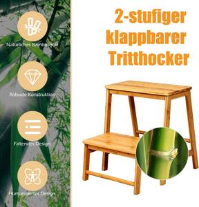 2-Stufen Tritthocker klappbar Holz