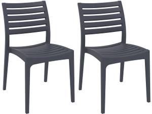 Chaises de jardin Ares Lot de 2 Gris lava