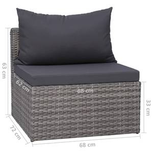 Garten-Sofa-Set (9-teilig) 3009702-6 Grau