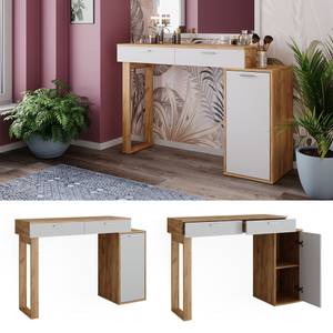 Schminktisch Regina 43381 Braun - Weiß - Holzwerkstoff - 130 x 88 x 40 cm