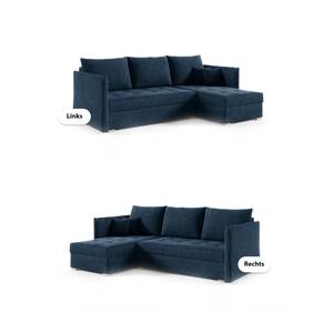 Ecksofa Eckcouch Hamburg L Form Couch Blau - Ecke davorstehend links