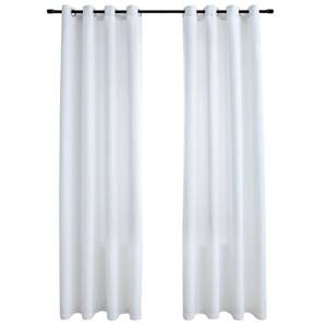 Rideau(lot de 2) 299294 Blanc - Hauteur : 225 cm