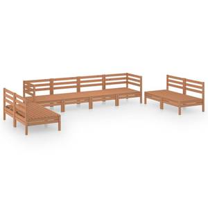 Garten-Lounge-Set Braun - Massivholz - Holzart/Dekor - 64 x 63 x 64 cm