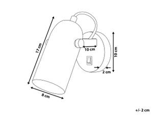 Lampes projecteur TYRIA Noir - Doré - Blanc - Nb d'ampoules : 1