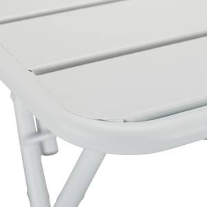 Table pliante de balcon en métal Blanc - Métal - 59 x 74 x 59 cm