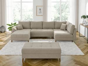 Wohnlandschaft Oskar mit Hocker Beige