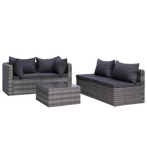 Garten-Sofa-Set (8-teilig) 3059494 Grau - Metall - Polyrattan - 68 x 63 x 72 cm