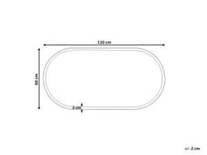 Badezimmerspiegel CHATEAUROUX Silber - Glas - 120 x 60 x 4 cm