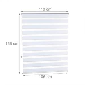 Lot de 4 stores enrouleurs double face Largeur : 110 cm