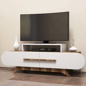 Meuble TV Rose Beige - Bois manufacturé - 37 x 50 x 145 cm