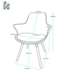 Lot de 2 Fauteuils MOTI Blanc - Matière plastique - Bois/Imitation - 59 x 82 x 47 cm