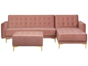 Modulsofa ABERDEEN 2-tlg Gold - Pink - Breite: 267 cm