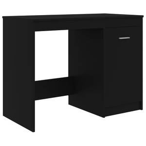 Bureau Noir - Bois manufacturé - Bois massif - 100 x 76 x 100 cm