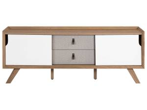 Meuble TV ACTON Marron - Blanc - Bois manufacturé - 147 x 56 x 42 cm