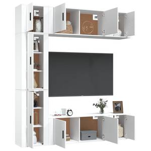 TV-Schrank 7er Set D506 Weiß - Holz teilmassiv - 35 x 40 x 100 cm