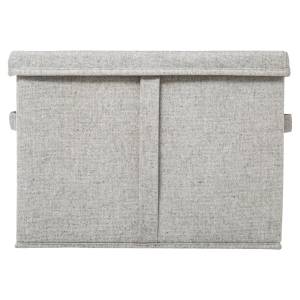 Aufbewahrungsbox mit Deckel ORGA Grau - Textil - 31 x 25 x 35 cm